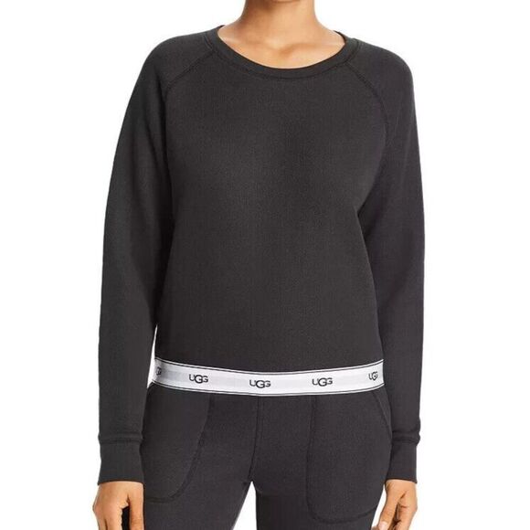 UGG 1104851 Women's Sz Small Black Nena French Terry Sweatshirt - Picture 11 of 12